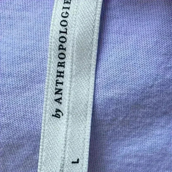 By Anthropologie Babydoll Top Light Lavender Color Cotton Size Large - Picture 9 of 12
